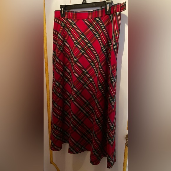 Talbots Stewart Plaid Long Skirt SZ 14 - Picture 1 of 4